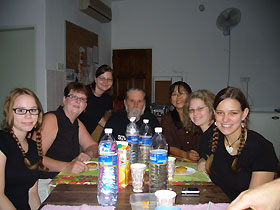 breakfast at blessings homestay with friends