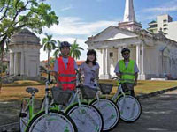 food trail on bicycle in george town