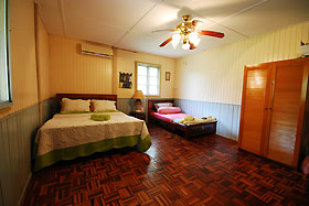 master bedroom in olivia's bungalow