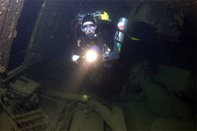inside hms REPULSE wreck